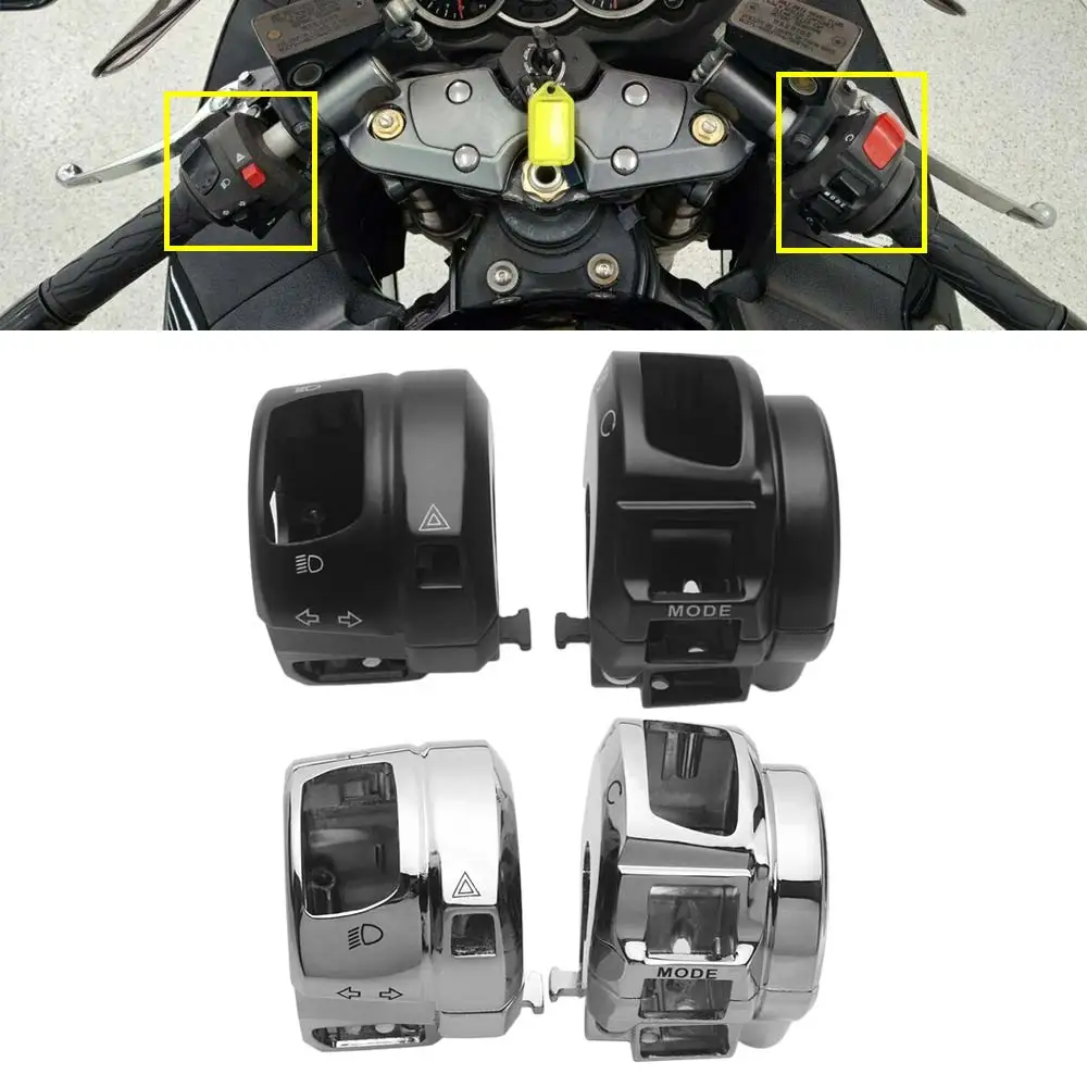 

High Quality Handlebar Switch Housings Cover Fits For Suzuki Gsx 1300R Hayabusa Gsx-R 1000 Gsxr 600/750 2007-2012 Black/Chrome