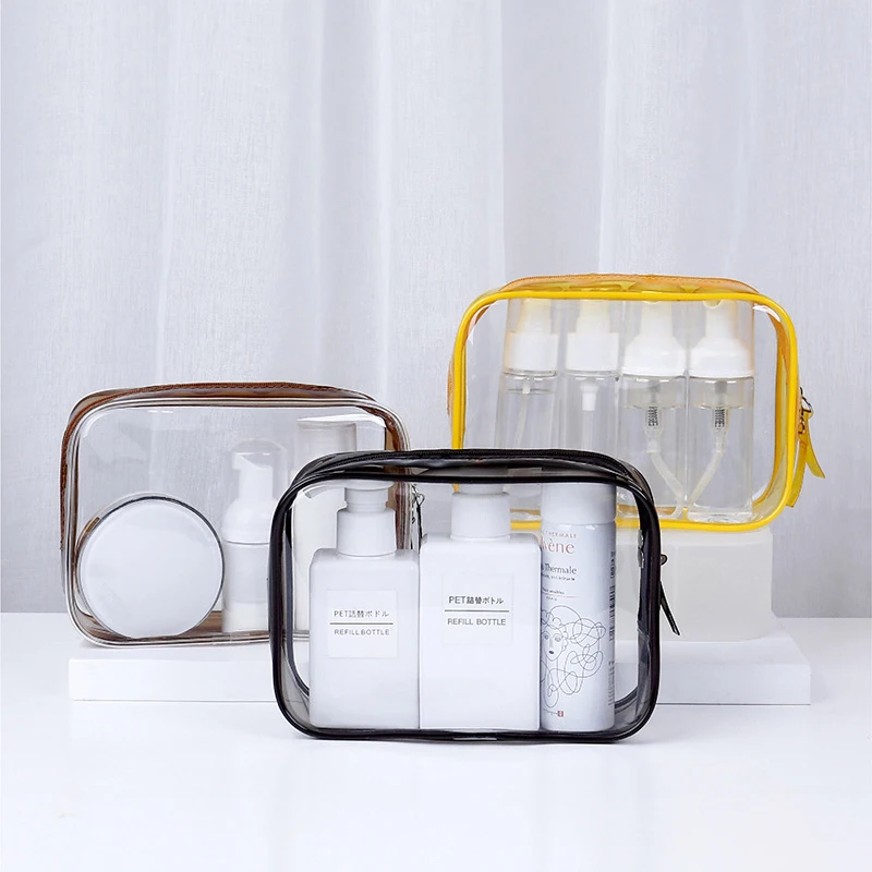 Large Capacity Waterproof Cosmetic Bag Portable Clear Storage Makeup Organizer Bags Supplies