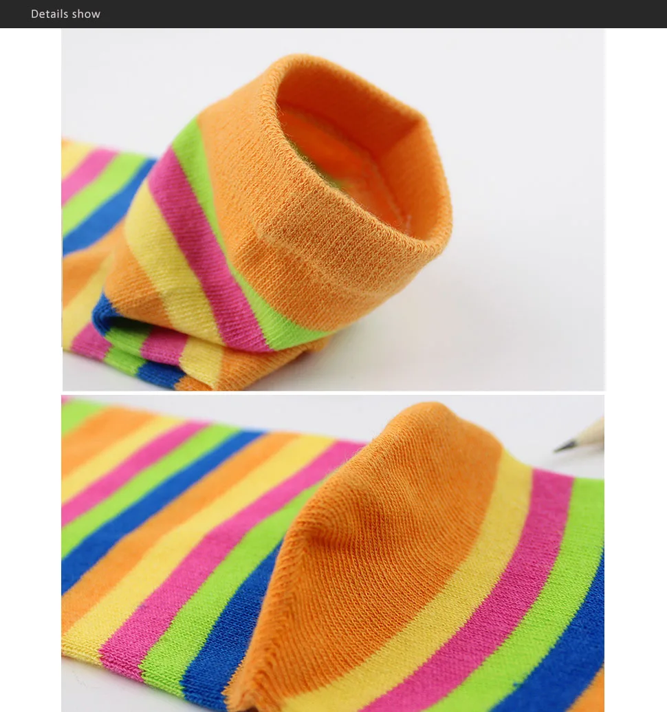 1/6 Paar Damen-Fünf-Finger-Socken, kurze Baumwollsocken, bunt, Regenbogenfarben, lässig, modisch, atmungsaktiv, warm, Harajuku, Happy Toe Socken, für Studenten – Detail 7