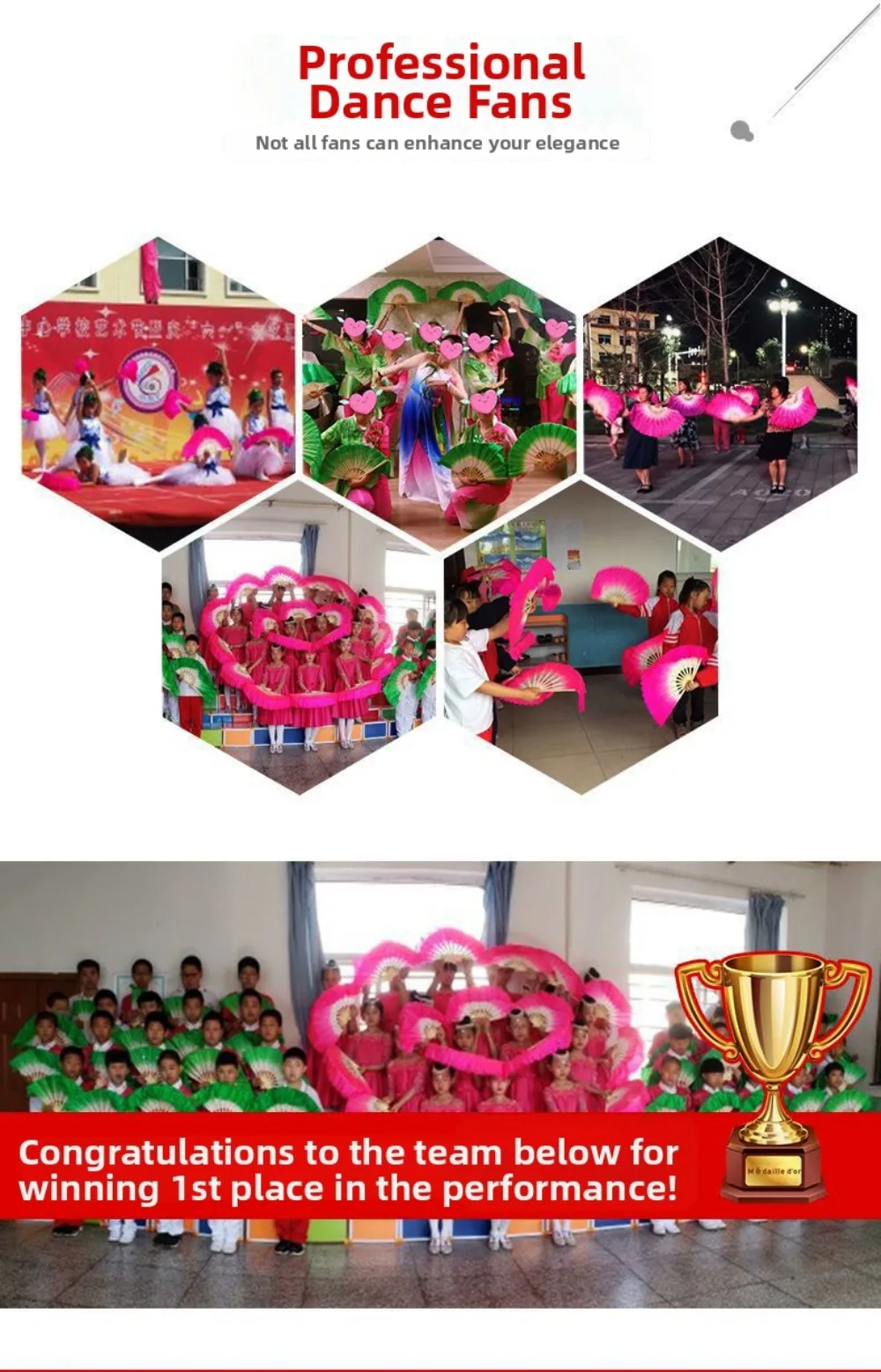 31cm Bamboo Chinese Short Bellydance Fan 17/20cm Half Circle Silk Veil Pairs Multicolors Bamboo Fans