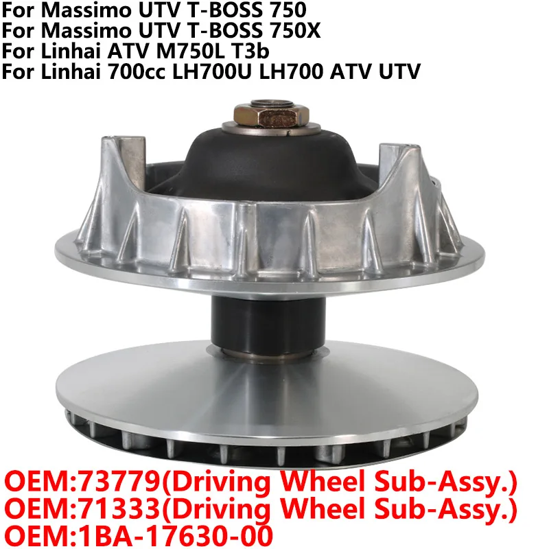 

Clutch Parts Primary Drive Clutch kit For Linhai ATV M750L T3b 700cc LH700U LH700 ATV UTV 71333 1BA-17630-00 Wheel Sub-Assy