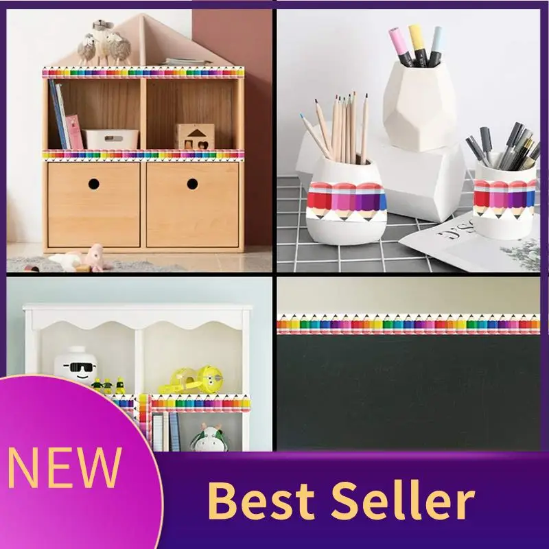 

HFES 2 Roll Pencils Border Trim Back-To-School Decoration Borders For Black Board Trim Decoration