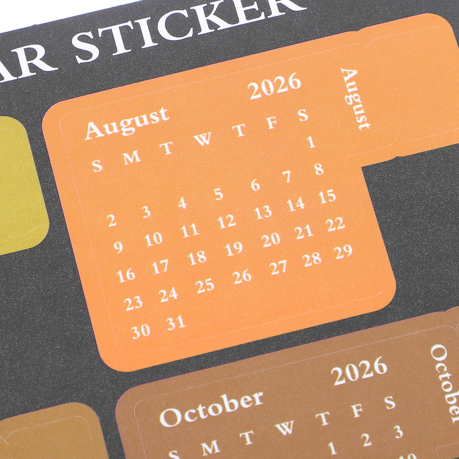 4/6 Sets Calendar Tab Sticker 2026 Monthly Calendar Index Tab Sticker Adhesive Planner Decal Diy Journal Notebook Scrapbook deco