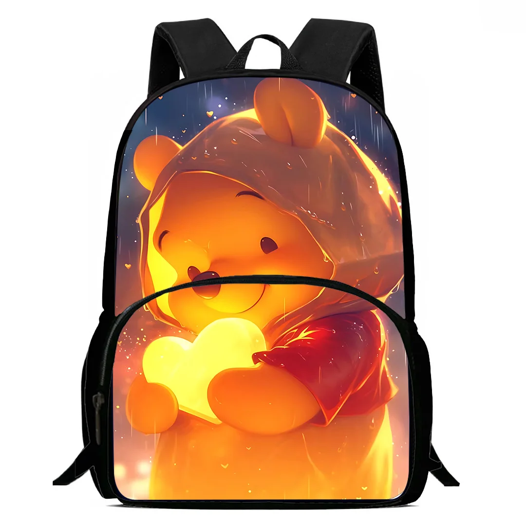 Cartoon Winnie the Pooh Kids Backpacks Boys and Girls Student Birthday Gift Child School Bags  Capacity Camping Durable Rucksack