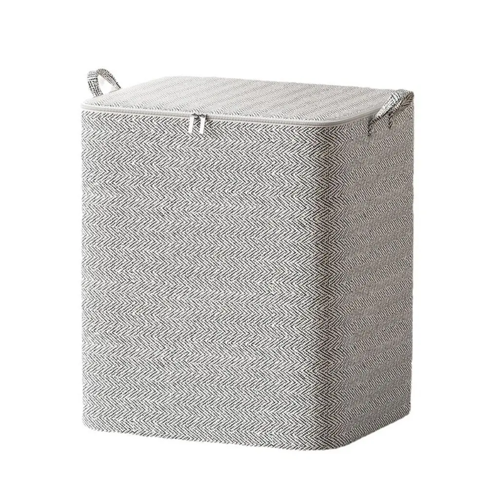 Large-Capacity Clothes Storage Bag Closet Organizers With Handle Quilt Storage Basket with Lids Zipper Dust-proof