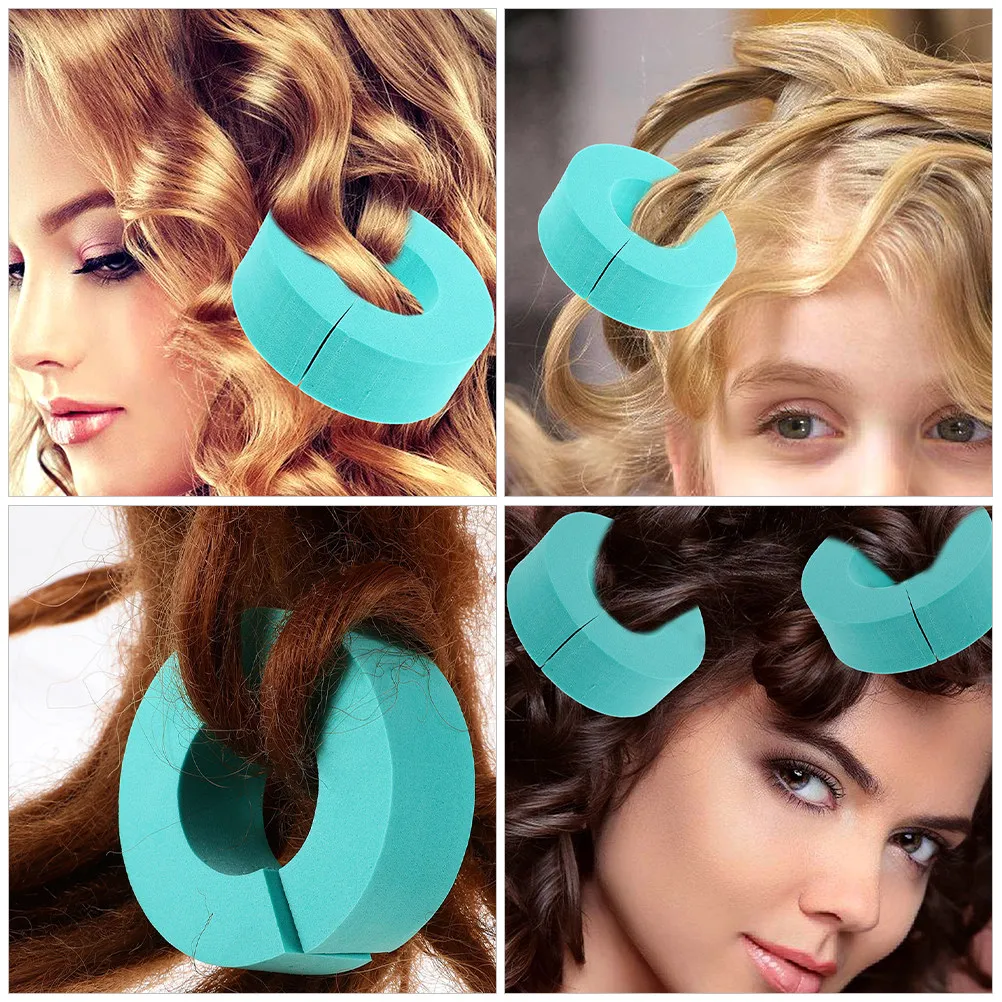 6Pcs Hair Curler Sponge Rings Curling Solution Soft Comfortable Fit Suitable for All Hair Types Styling Aid