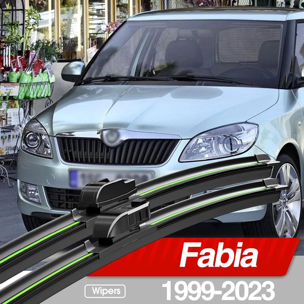 Skoda Fabia MK1 MK2 MK3 MK4 1999-2023 앞유리 와이퍼 블레이드, 앞유리 창문 액세서리 2007 2014 2020 2021, 2 개
