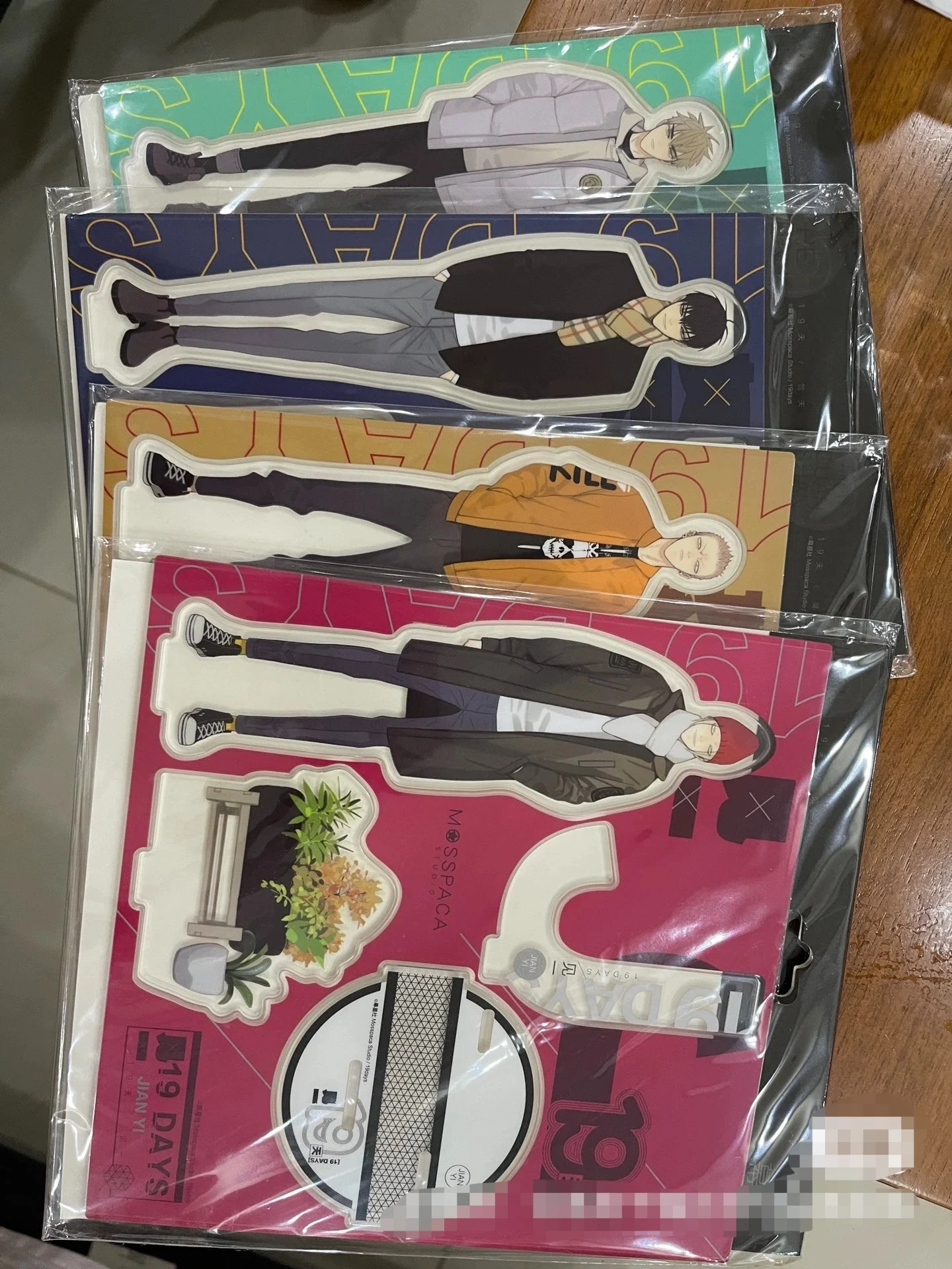 공식 Old Xian 19Days/19 Tian Mo Guanshan&He Tian&Zhan Zhengxi&Jian Yi Mosspaca Studio 4개/세트 아크릴 스탠드