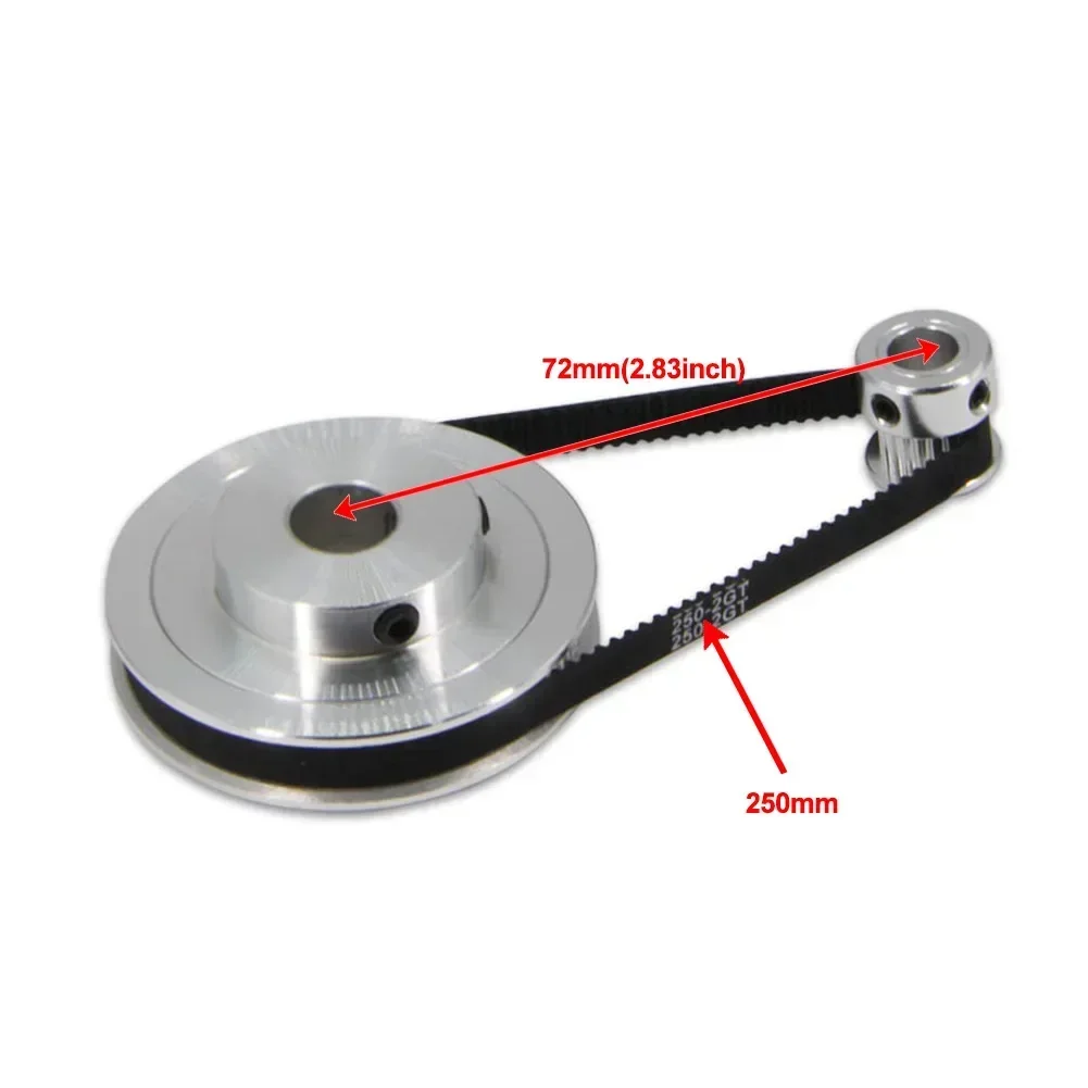 

Aluminium Timing Pulley Set Designed for Precision Applications Featuring Two Tooth Options and a Compatible Belt
