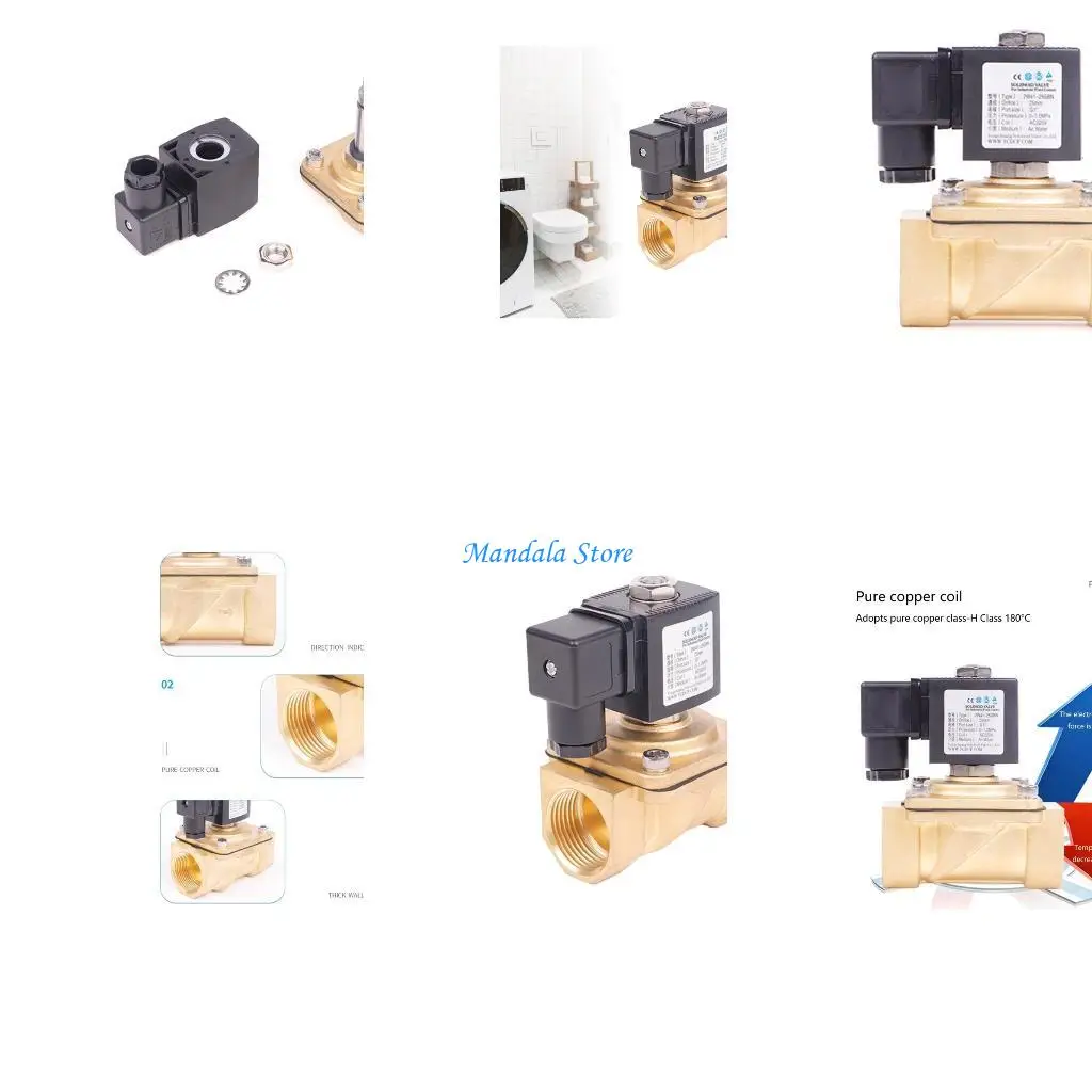 

U2JC 220V Electric Water Control Brass Electromagnetic Valves Solenoid Valves