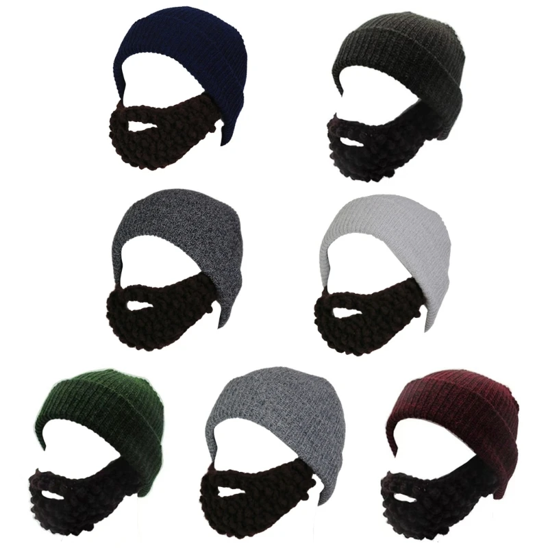 Carnival Knit Beard Hat for Teenagers Cosplay Theater Performances Hat Windproof Dropshipping