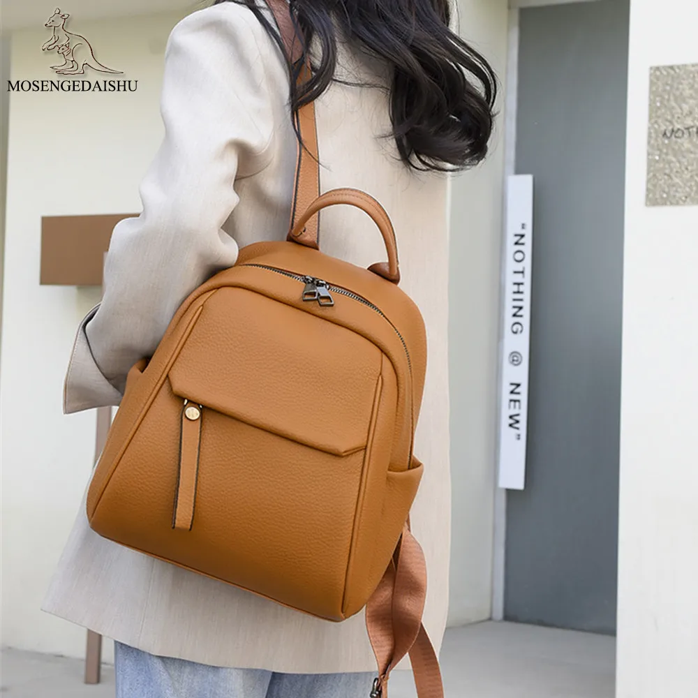 2023 Large Capacity Anti Theft Backpacks Fashion Solid Color Backpack Girls Travel Bag Women's Fashion Brand Designer School Bag