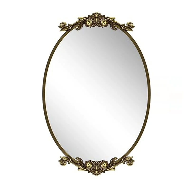 

French retro bathroom mirror smart toilet decorative mirror