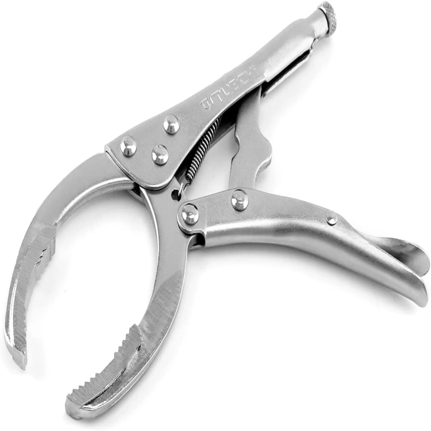 High-quality, durable, and reliable 9-inch locking oil filter wrench pliers - Crafted from nickel-plated, heat-treated carbon st