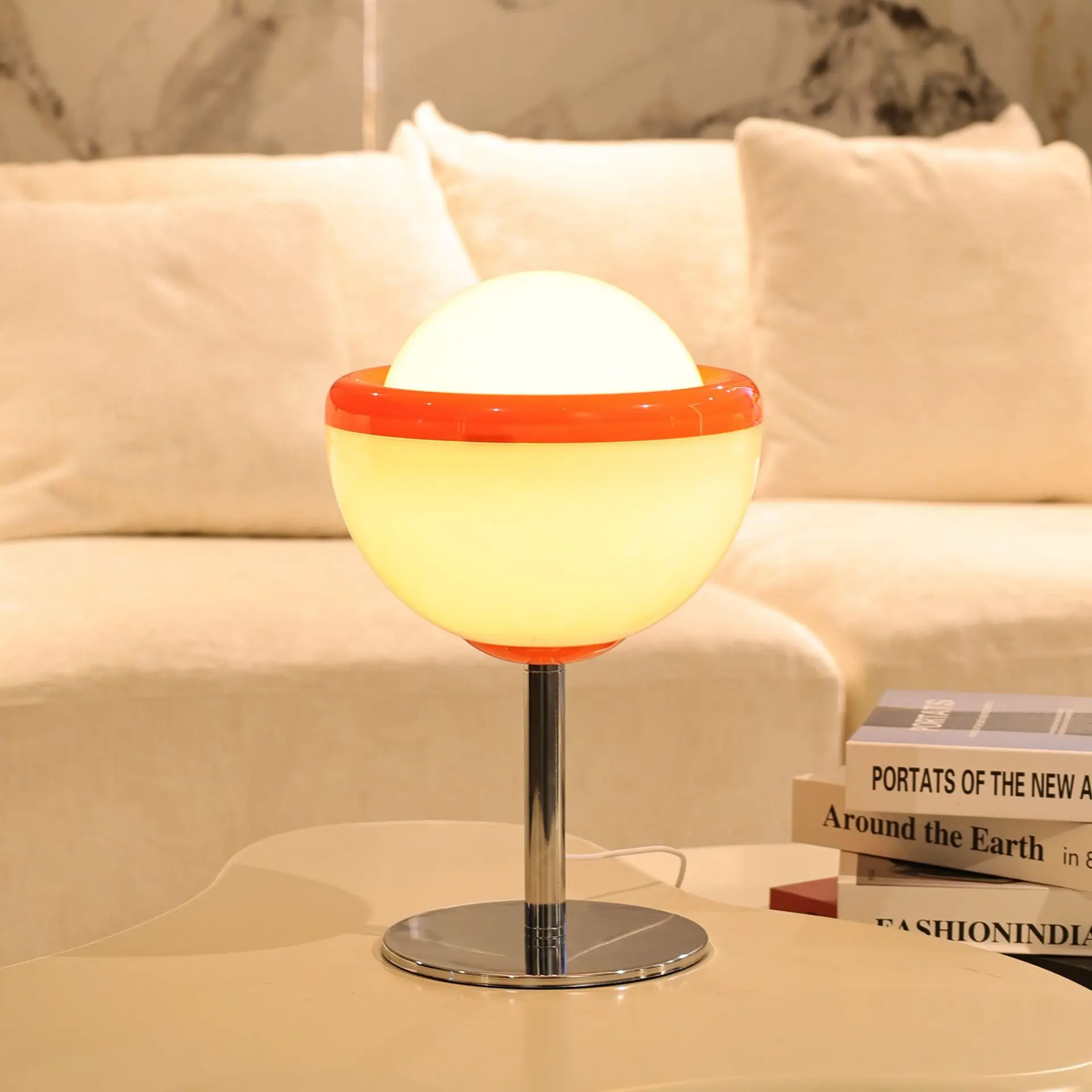 Vintage egg tart bedroom desk lamp Bauhaus style study creative atmosphere night light industrial style