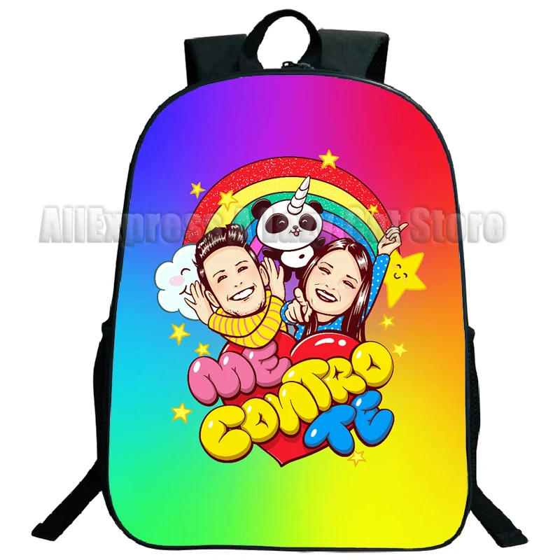 Mochila escolar para Crianças, Bolsa De Armazenamento, Figuras Kawaii, Grande Capacidade, Bolsa de Viagem, Menino e Menina Brinquedos, Me Contro Te