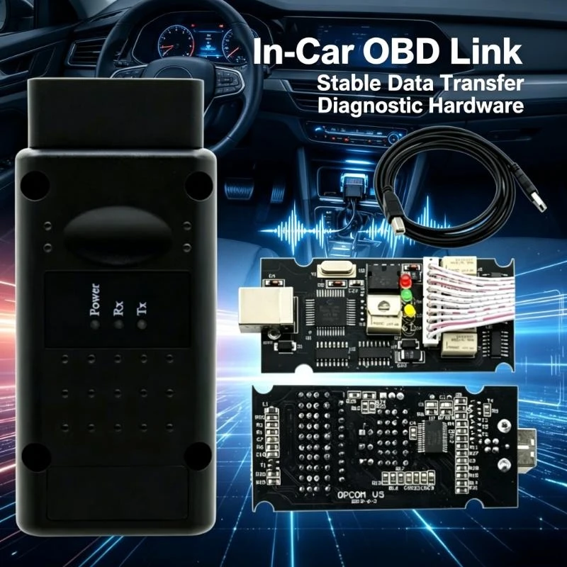 OPCOM V5 OBD2 Diagnostic Cable V1.99 Software, PIC18F458 Chip 1.70 Firmware Supports CAN BUS Flash Update For Opel Vehicles