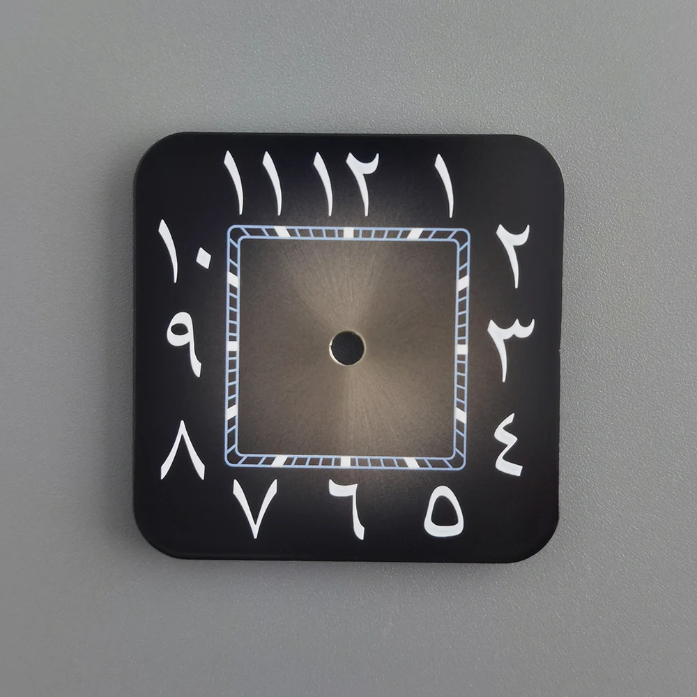 Tarcza Sandus NH35 tarcza cyfry arabskie tarcza kwadratowa tarcza kwadratowa obudowa odpowiednia do naprawy akcesoriów do zegarków z mechanizmem NH35/NH36