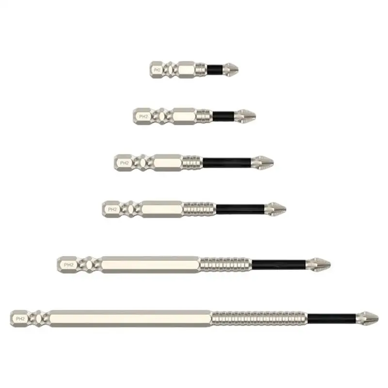 

Magnetic Screwdriver Bits Anti Slip 6 Pieces Screwdriver Set Power Tool Parts Accessories For Home Users Business Professionals