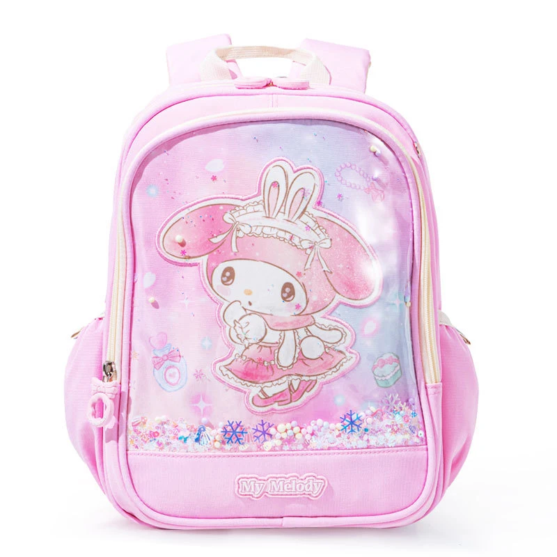 

Large Capacity Backpack with Sanrio Characters Kuromi My Melody Cinnamoroll Pochacco Cute Cartoon Design Student School Bag