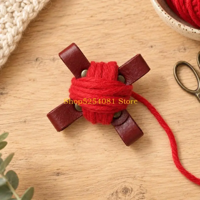 AXYC PU Leather Cord Winder Tool for Data Cables, Charging Cables, and Earphones