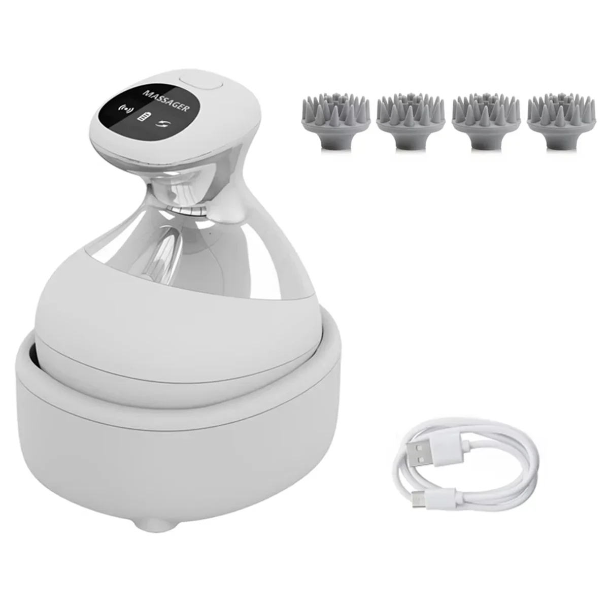 

CHFL Electric Scalp Massager with Red Light Therapy,Waterproof Handheld Head Massager,Deep Tissue Kneading & Body Relaxation