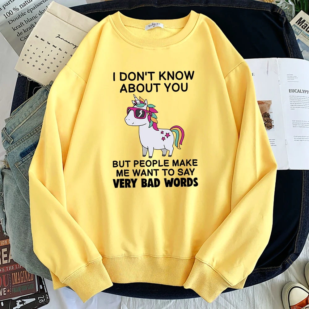 Cute Cartoons Unicorn Printing Men Sweatshirt Loose Comfortable Crewneck Hoodies Autumn Fleece Warm Pullover Man Womens Clothes