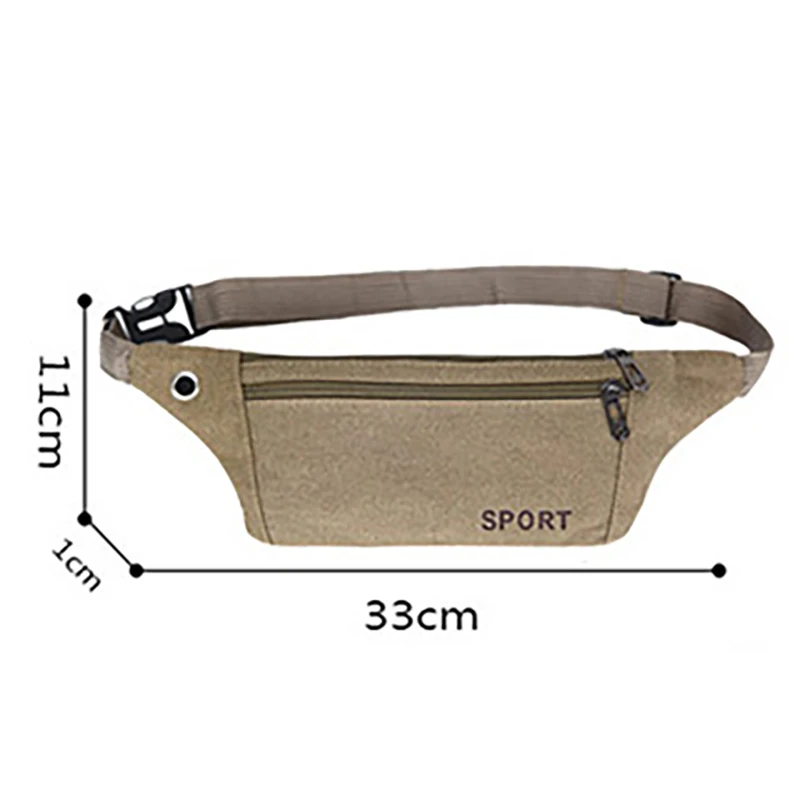 Canvas Fit Waistpack Mobile Waistpack Men\'s Sports Outdoor Leisure Running Anti Theft Ultra Thin Invisible