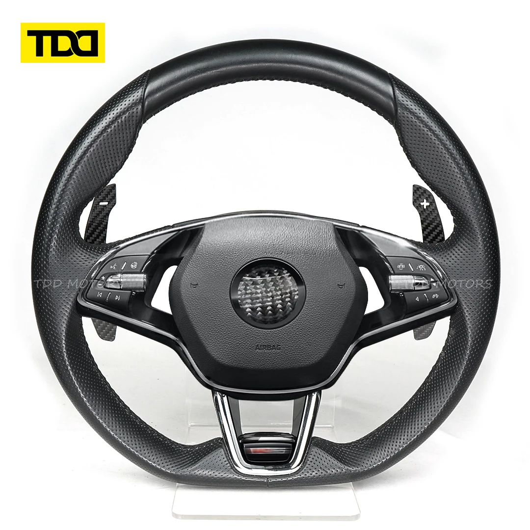 

Магнитный рычаг переключения передач TDD из углеродного волокна для Skoda 2019, Octavia VRS, удлинители переключения передач рулевого колеса