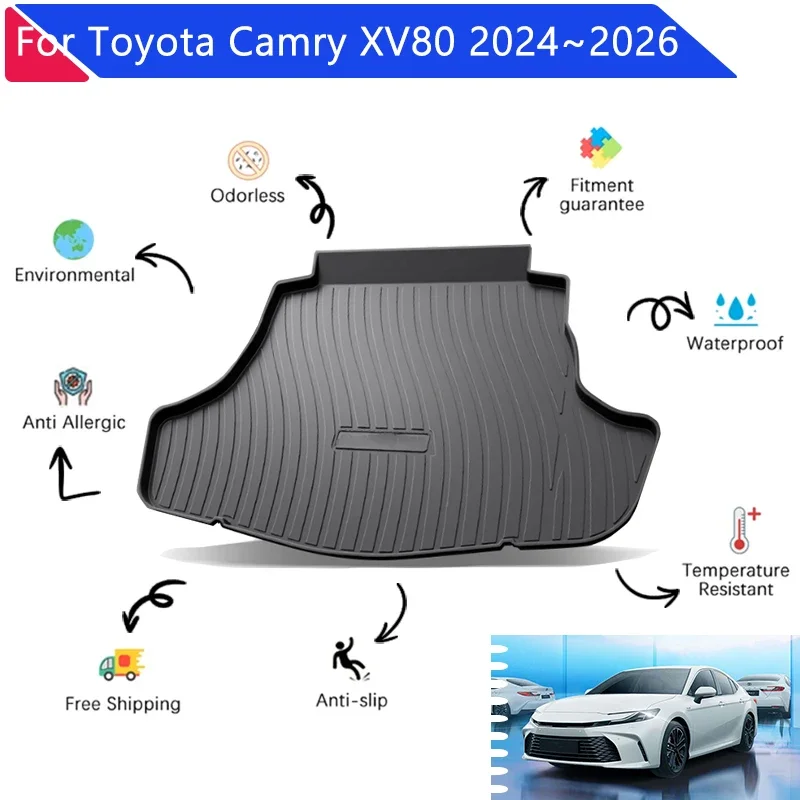 For Toyota Camry XV80 2024 2025 2026 Car Trunk Mat Clean Easy Anti-scratch Anti-slip Rear Tray Rear Pads Trunk Mats Accessories