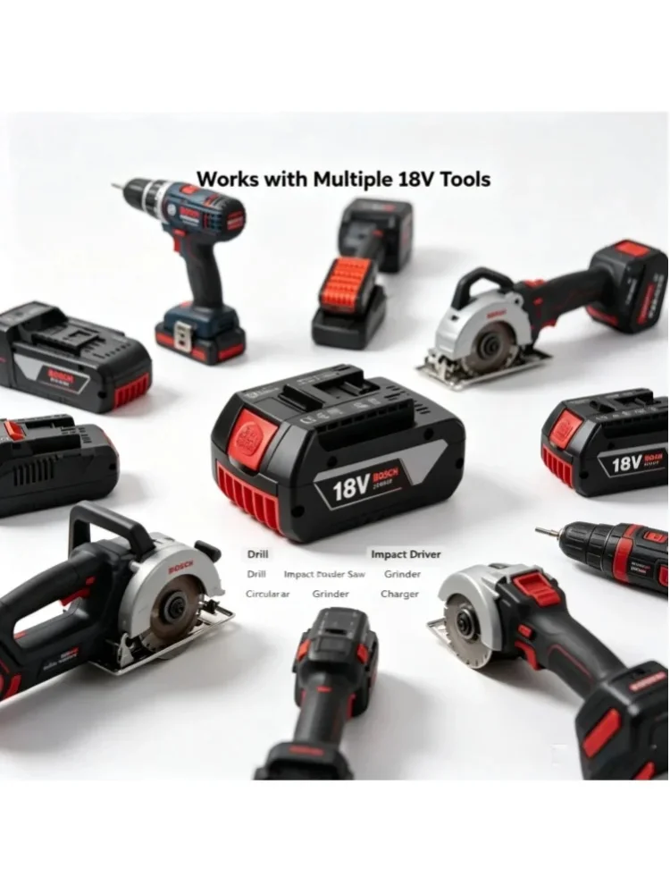 Für Bosch 18V Akku 18V und 6,0/8,0Ah Ersatzakku Drahtloses Profi-System BA BAT609 BAT618 GBA18V80 Werkzeugakku