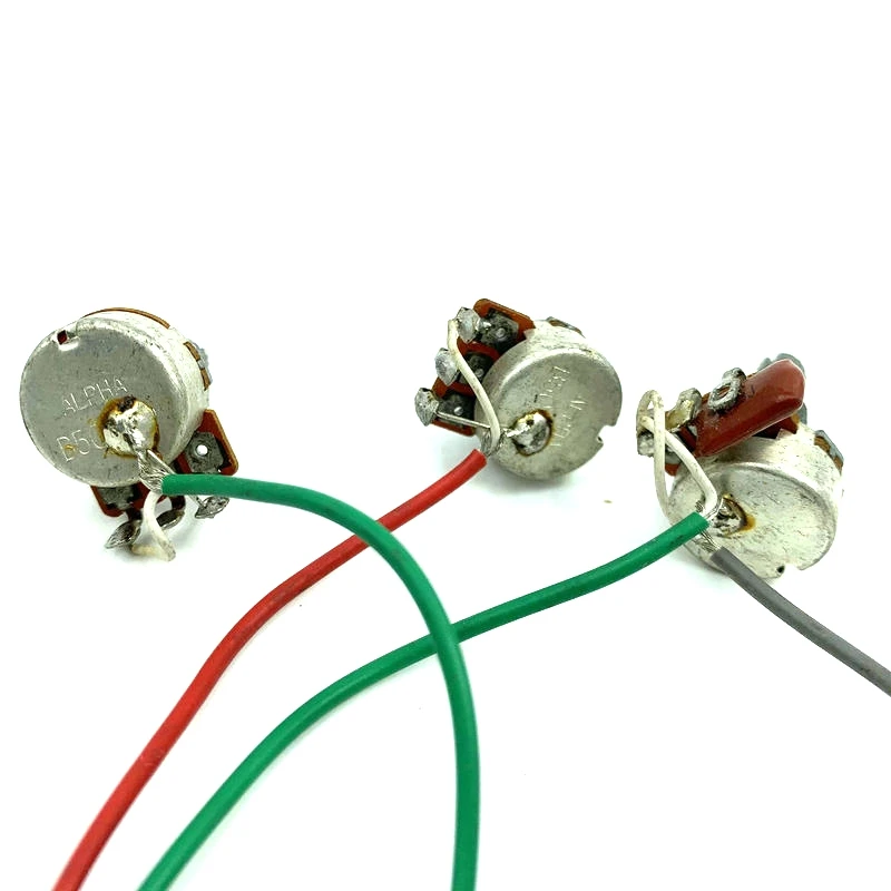 Made in  Korea   Made in Korea Genuine L-P S-G Guitar Wire Set A500K B500K 1V2T with Input Jack and 3 Way SwiftABB   alpha
