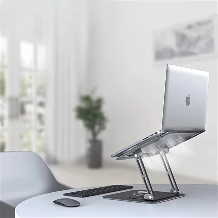 Heavy Duty 360 Degree Rotating Aluminum Laptop Stand Adjustable Anti Slip Notebook Computer Holder Support For MacBook Air Pro