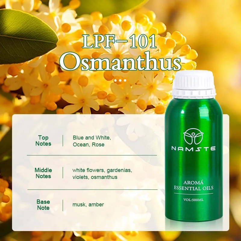 Namste 500มล. ชุดผลไม้ดอกไม้ osmanthus น้ำมันหอมระเหยลาเวนเดอร์น้ำมันหอมระเหยน้ำมันหอมระเหยน้ำหอมปรับอากาศดอกมะลิ