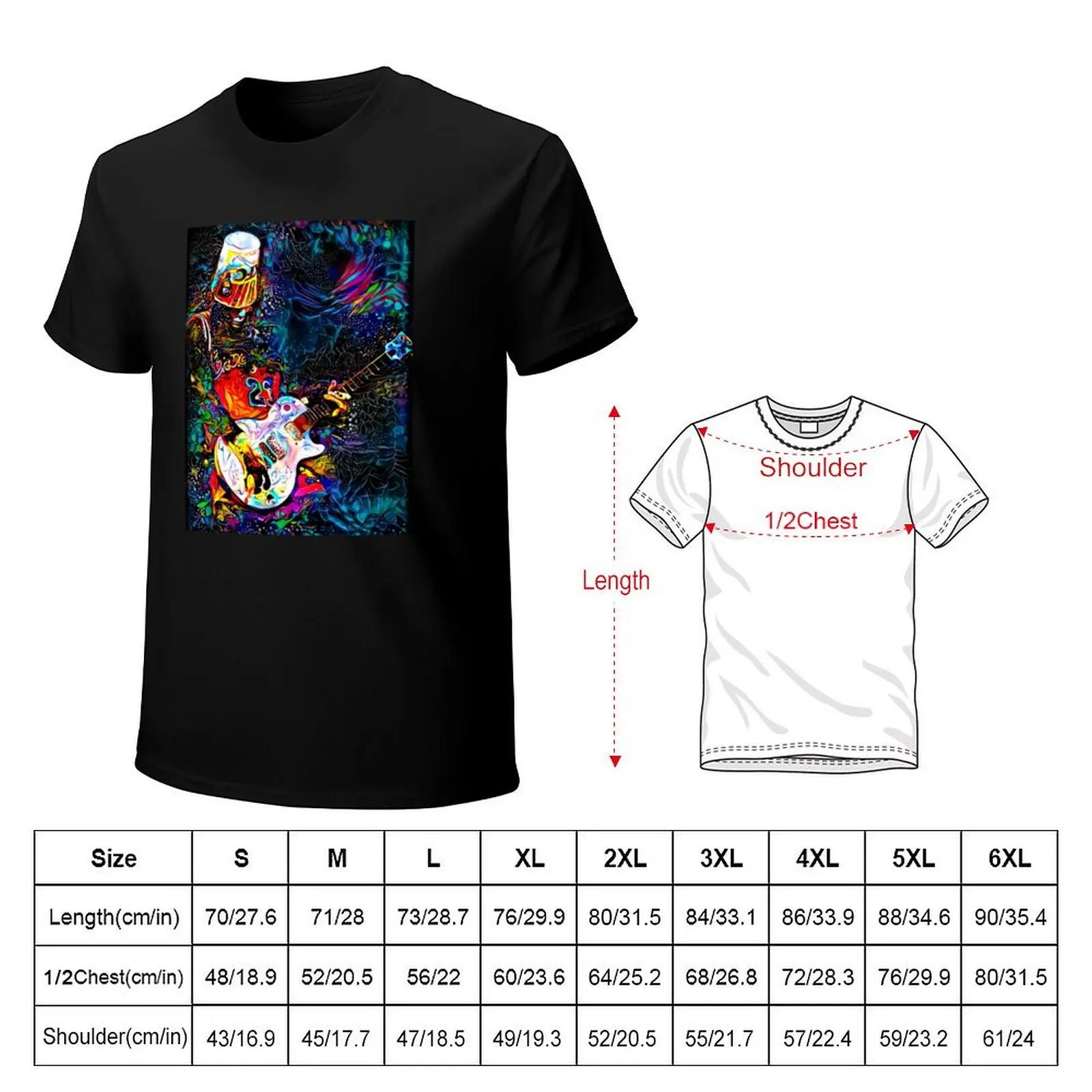 Buckethead Inner Fullness Graphic T-Shirt Basic Solid Color Casual Tee Shirt