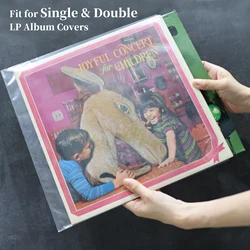 HOT 30PCS LP Flat Open Top Bag 6.7Mil Strong Cover Plastic Vinyl Record Outer Sleeves for 12'' Double / Gatefold 2LP 3LP 4LP