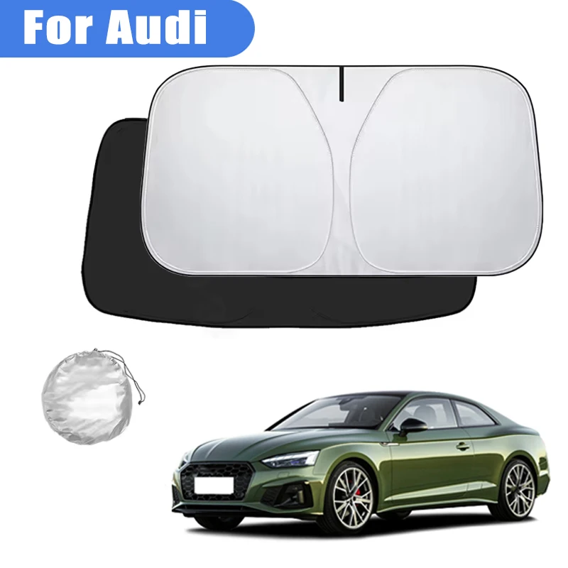 Protetor Solar para Para-brisa de Carro, Sombrite Frontal para Audi A3 A4 A5 A6 Q3 Q5 S3 S4 RS3 RS4 B7 B8 Q2 Q7 S5 S6 RS5 Acessórios