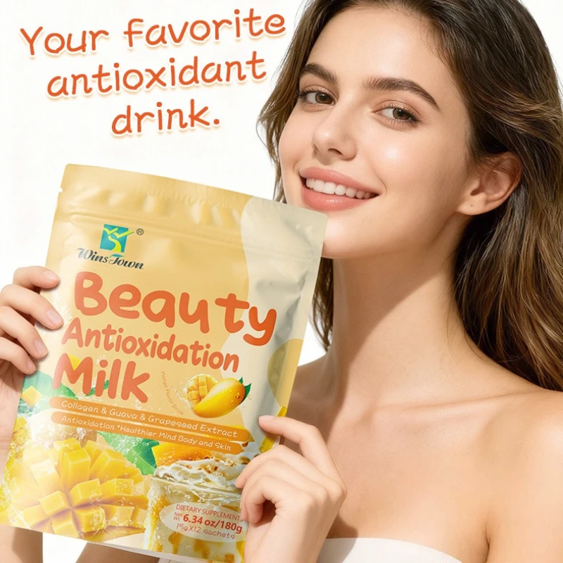 El té con leche con sabor a mango promueve la belleza y la belleza, ilumina la piel y mejora la inmunidad.