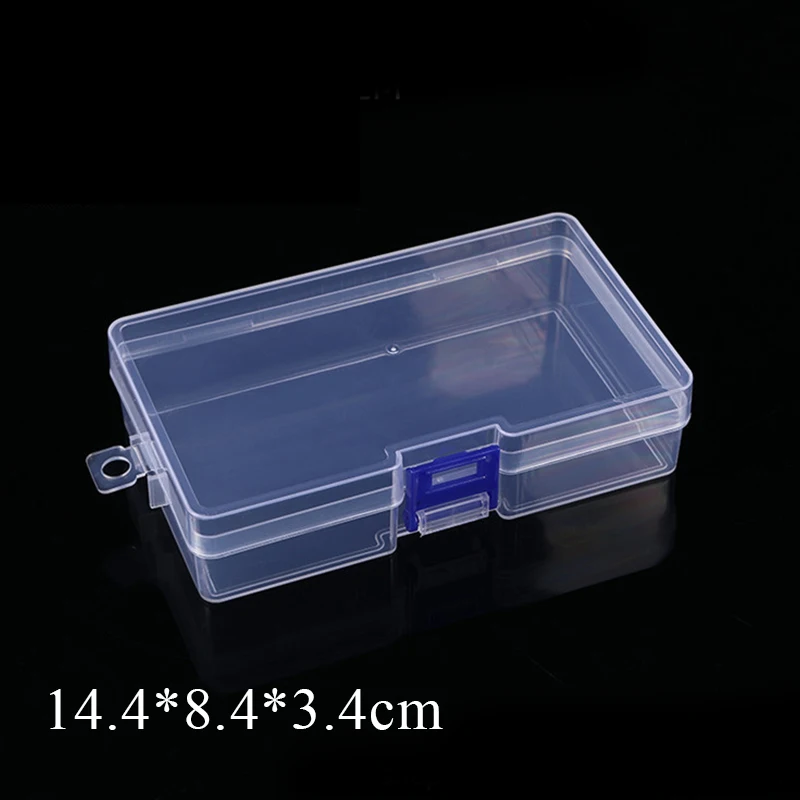 Square Plastic Transparent Tool Storage Box Jewelry Beads Container Power Tools Accessories Box Small Items