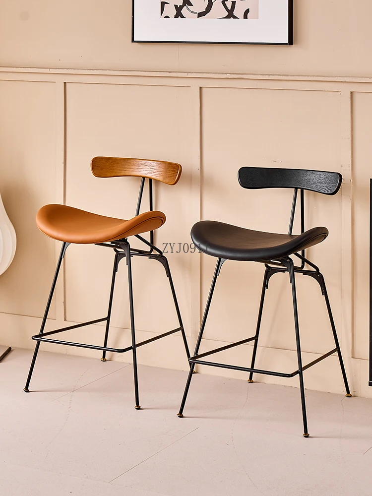 الشمال ضوء كرسي مرتفع فاخر الحديد المطاوع مسند الظهر النمل كرسي طويل الساق مقهى الحليب الشاي متجر مقعد مرتفع كرسي بار