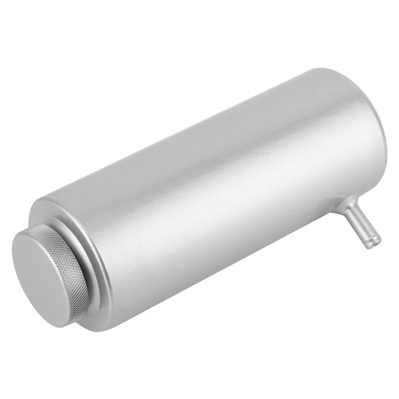 خزان مبرد المبرد والزيت مقاس 3 × 7.5 بوصة - حاوية من سبائك الألومنيوم سعة 800 مل/27 أونصة، مقاس عالمي متعدد الاستخدامات، فضي