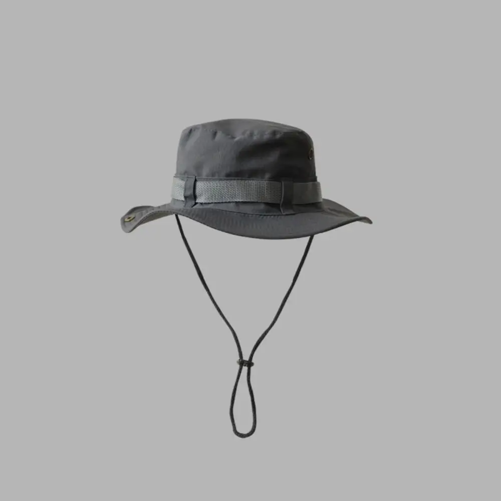 

Polyester Solid Color Sun Hats Adjustable UV Protection Large Eaves Sun Hat Quick-drying Solid Color Wide Brim Bucket Hat