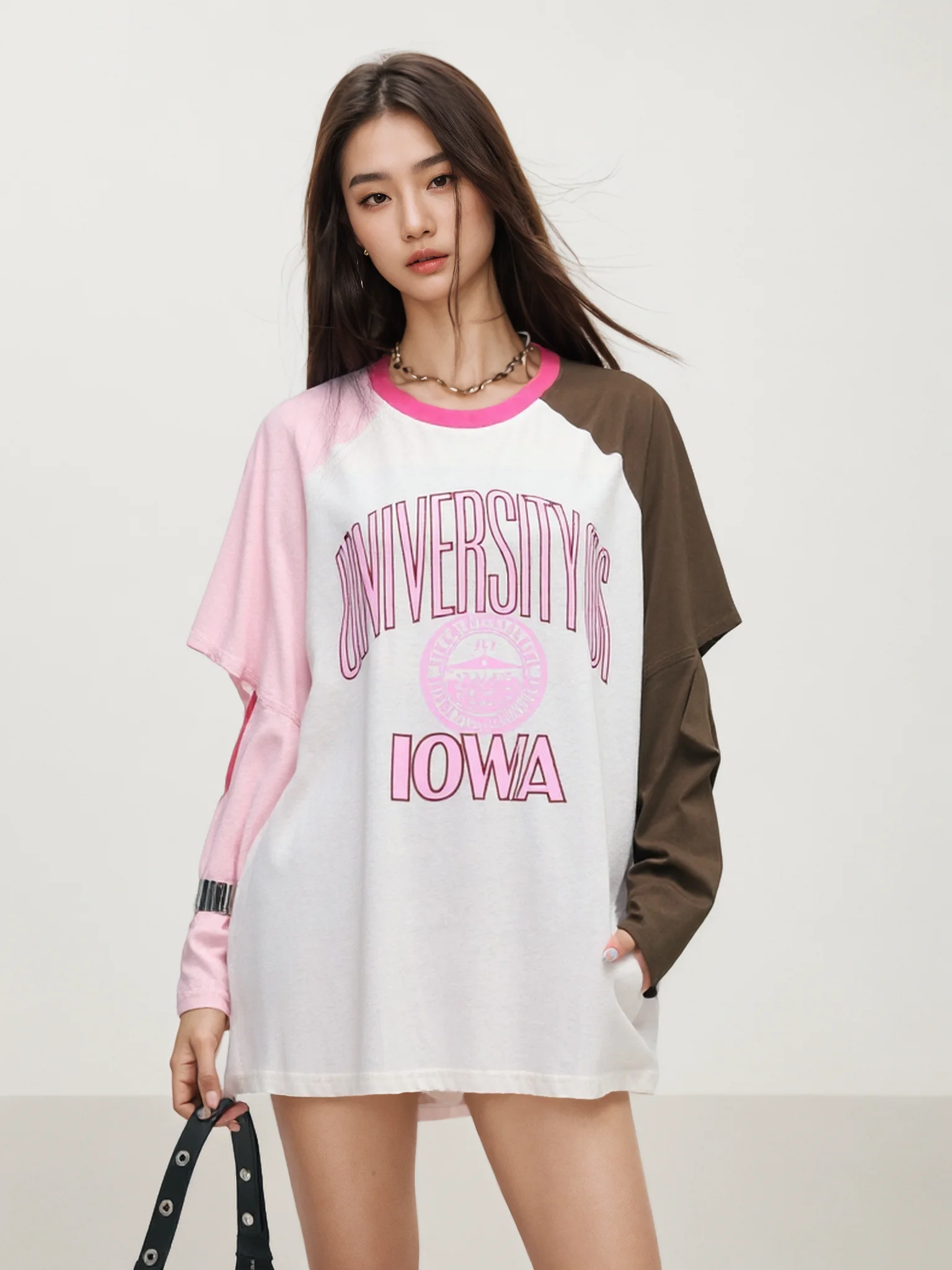 

Модная футболка с длинным рукавом, вставками на плечах, защитой от солнца, повседневная, из смесового хлопка, с круглым вырезом, стандартного кроя.