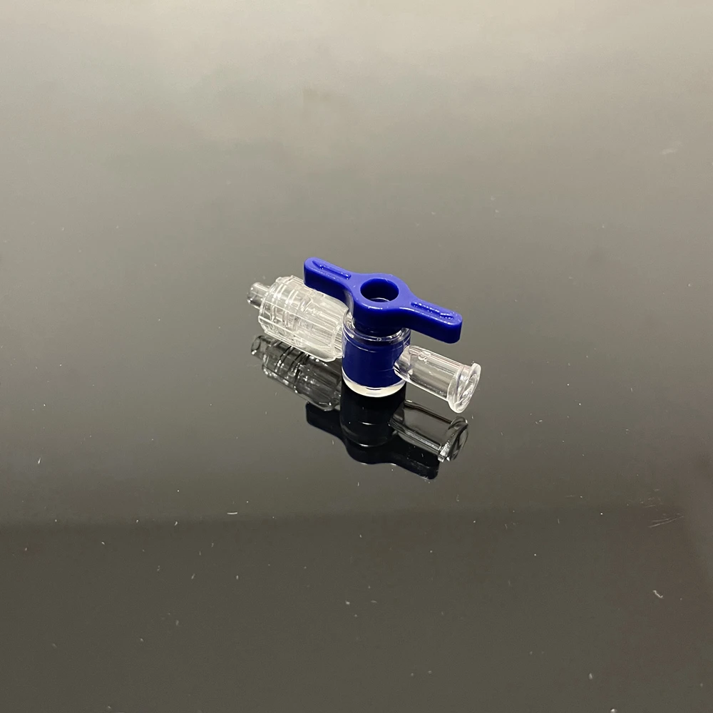 One 2 Way Plastic Luer Stopcock Flow Control Valve With Male Female Luer Or Barbed Connector