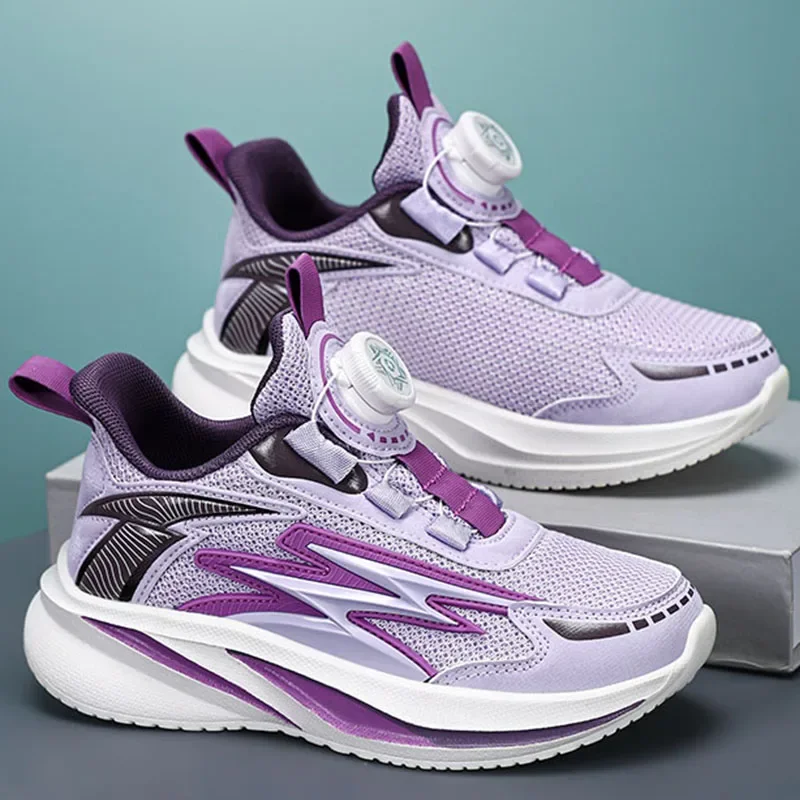 

Children's Running Shoes Spring Low Cut Rotating Buckle Walking Shoes Wear-resistant Soft Sole Casual Sports Shoes for Kids