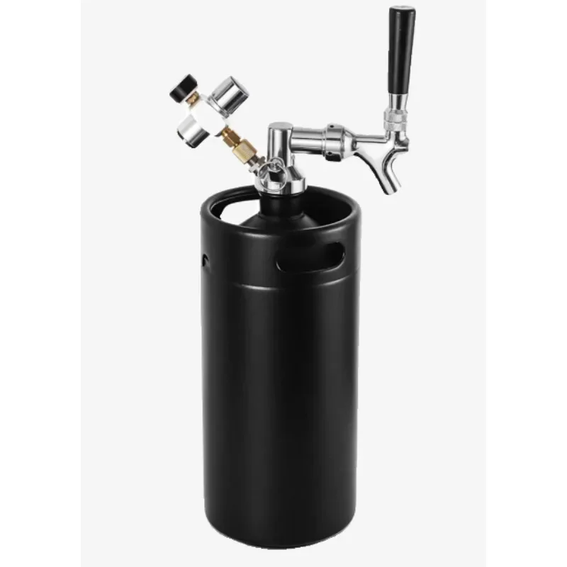 2L 5L 10L Stainless Steel Beer Keg, Pressurized Portable Growler for Homebrew Secondary Fermentation