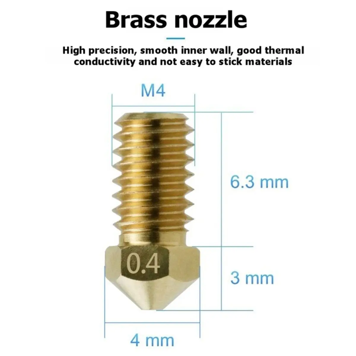 New Arrival Hotend Kit for A1/A1 3D Printer Accessories Hot End 0.4mm Replaceable Nozzle