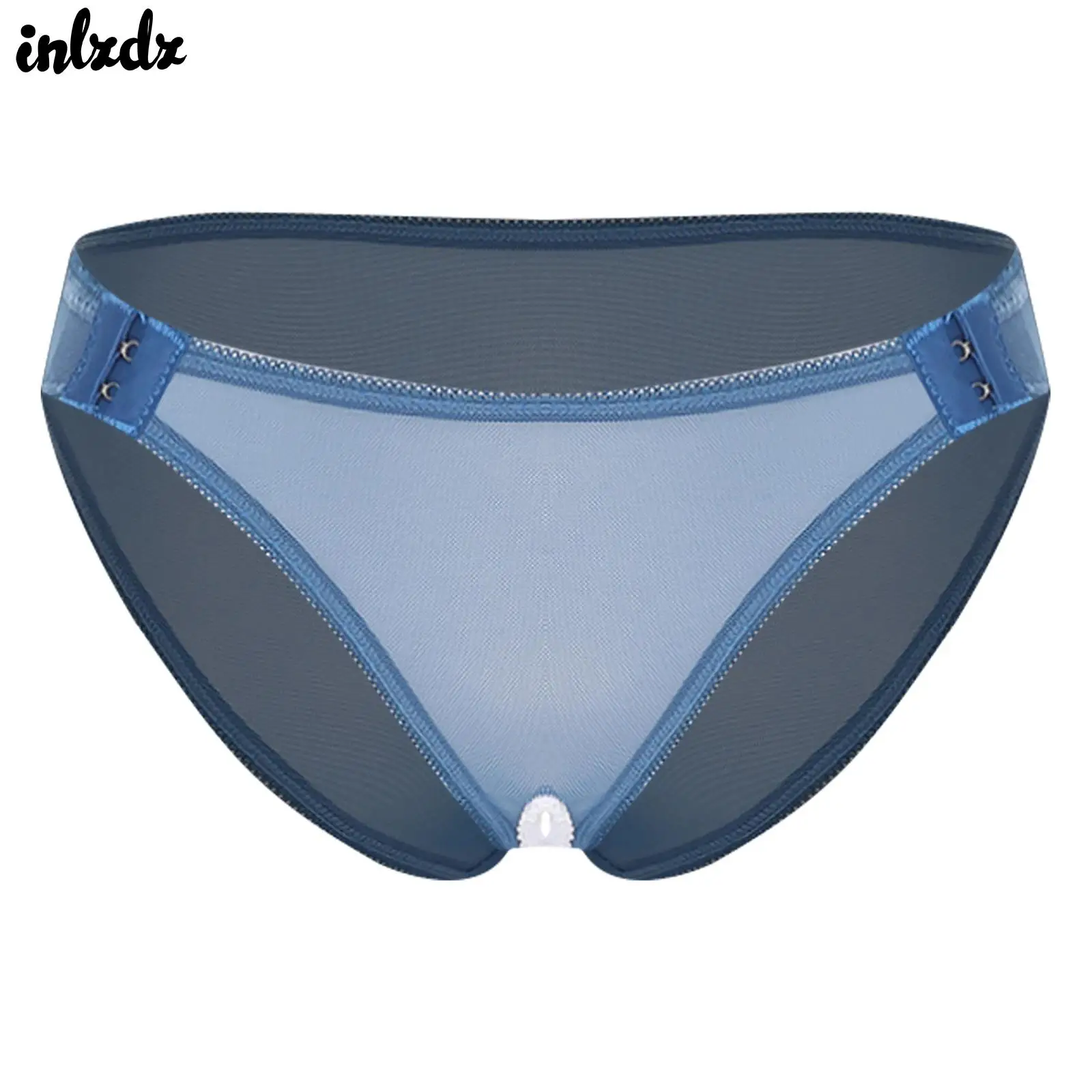 

Женское нижнее белье, прозрачные сетчатые трусы с открытой промежностью, трусики с низкой посадкой, регулируемая талия, прозрачные трусики-бикини, нижнее белье, трусы