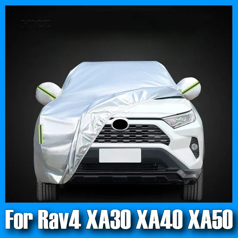 For Rav4 XA30 XA40 XA50 2010 - 2024 Car Sunshade Cover Outdoor Covers Snow Waterproof Dustproof Sun Shade Anti-UV Accessories