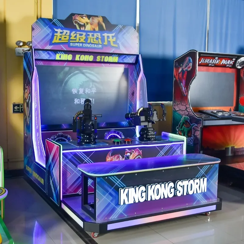 Simulated shooting game machine children's video game city coin-operated double shot